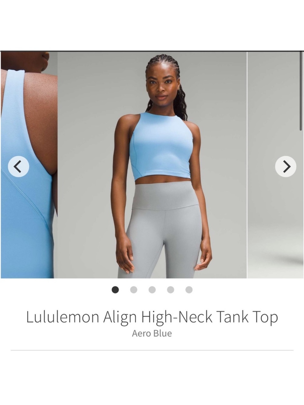 Lululemon Align High Neck Tank Top Aero Blue Sz 2